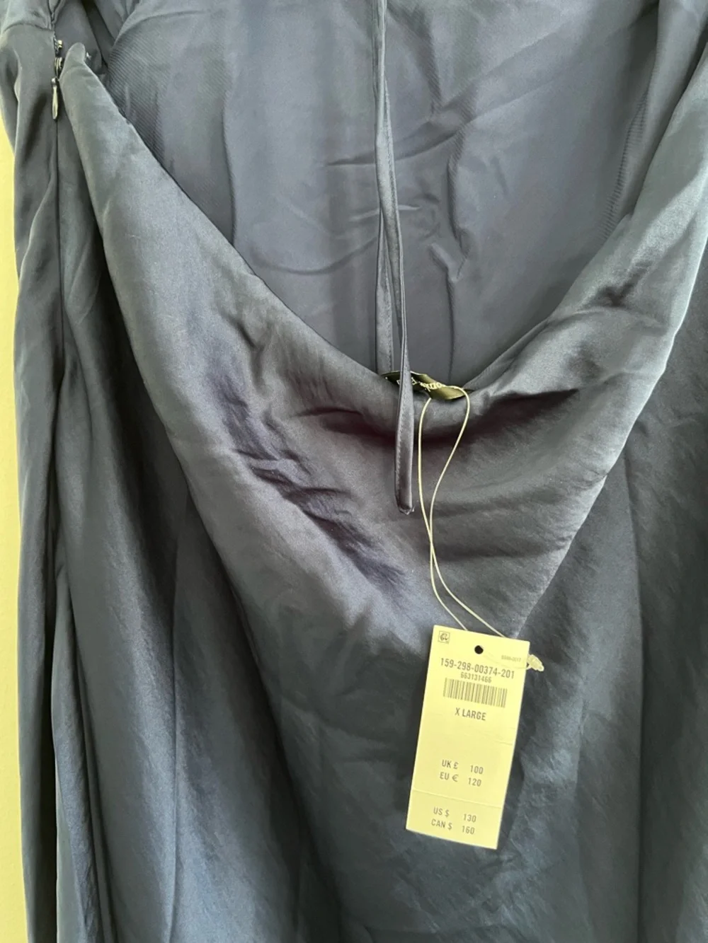 NWT XL Abercrombie & Fitch Tie-Back Maxi Dress in Blue Midnight Blue
